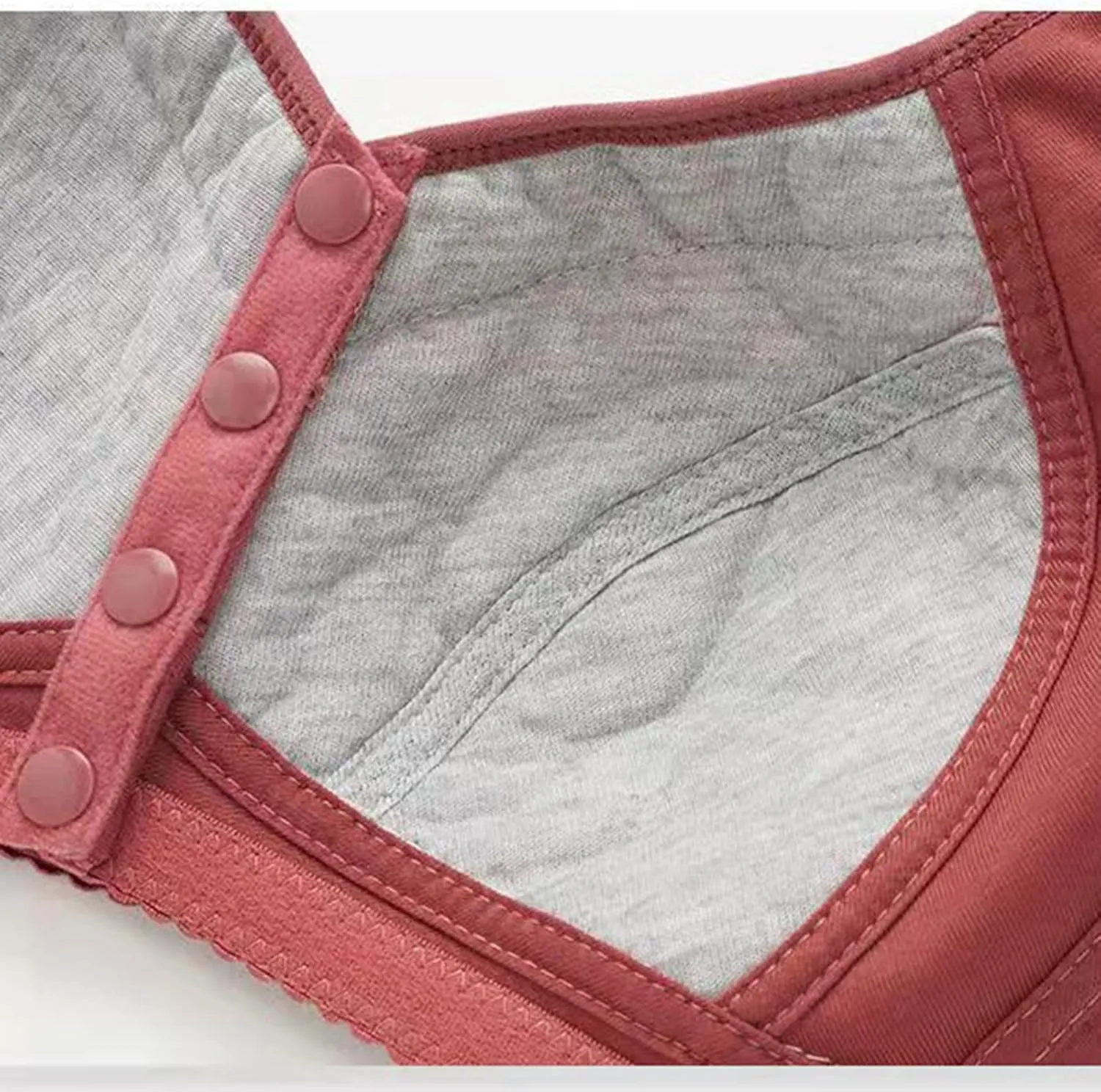 Womens Front Button Everyday Bra No Underwire Push Up Nursing Bras Breathable Comfortable Plus Size Underwear
