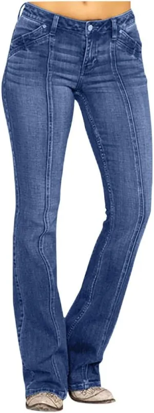 Womens Jeans Up Mid Pants Waisted Trousers Jeans Lace Poket Denim Women's Jeans Jeans for Women Trendy Black Pants
