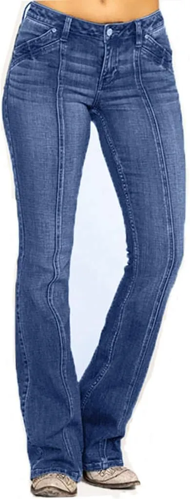 Womens Jeans Up Mid Pants Waisted Trousers Jeans Lace Poket Denim Women's Jeans Jeans for Women Trendy Black Pants