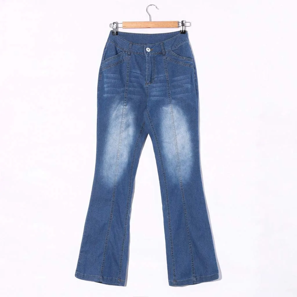 Womens Jeans Up Mid Pants Waisted Trousers Jeans Lace Poket Denim Women's Jeans Jeans for Women Trendy Black Pants