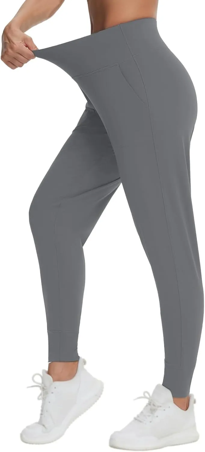 Women's Jogger Sweatpants Tummy Control Athletic Pants High Waisted Yoga Pants Lightweight Workout Pants Travel Pants