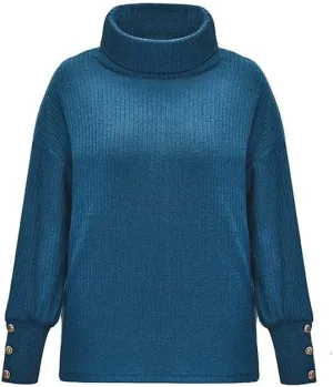 Womens Oversized Baggy Turtleneck Sweater Winter Warm Trendy Solid Color Jumpers Work Business Casual Ribbed Knit Top