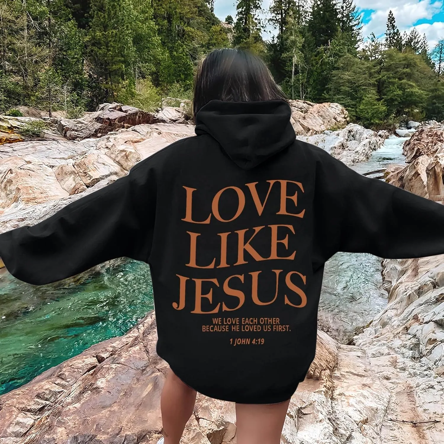 Womens Oversized Hoodies Cute Preppy Baggy Colors Teen Trendy Tops Long Sleeve Pullover Sweatshirt with Pocke Fall