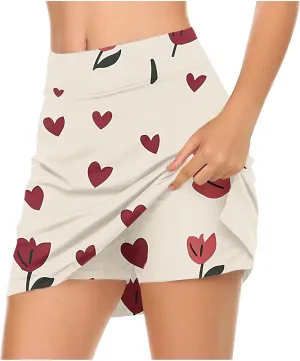 Womens Pleated High Cut 2 Piece Skirts Sets Skirts Shorts Sets for Women Workout Gym Yoga Tennis Matching Skirts