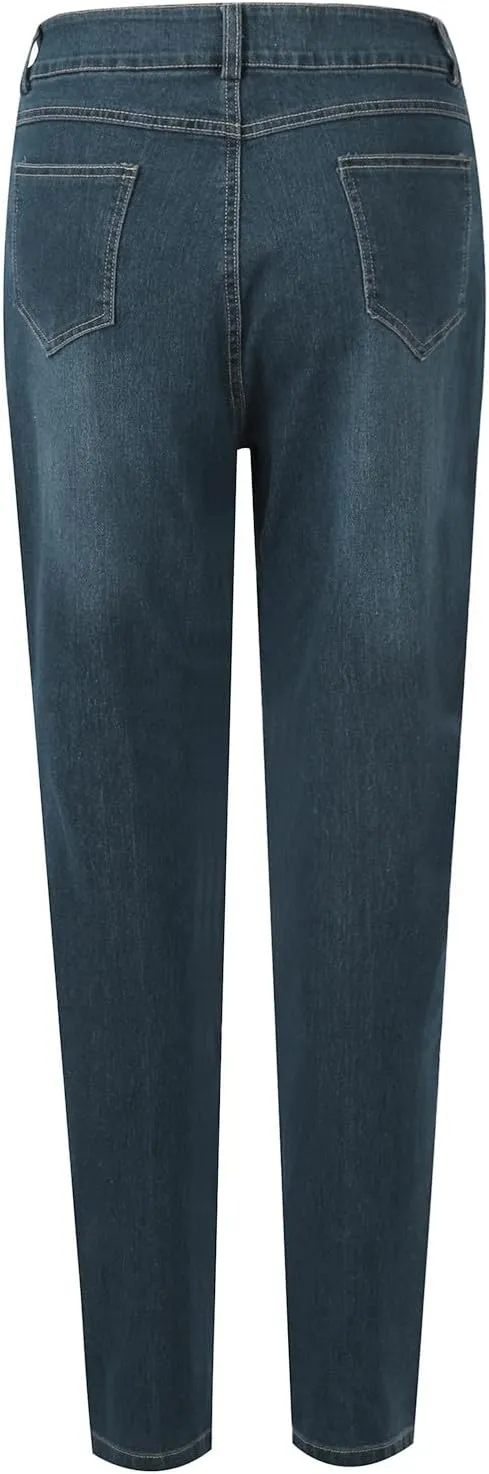 Womens Plus Size Jeans Stretch Sculpting High Waisted Jeans Casual Slim Fit Ankle Jeans 2024 Skinny Denim Curvy Jeans