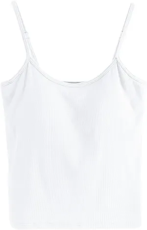 Womens Short Camisole with Built in Bra Modal Crop Tops Adjustable Spaghetti Strap Tank Tops