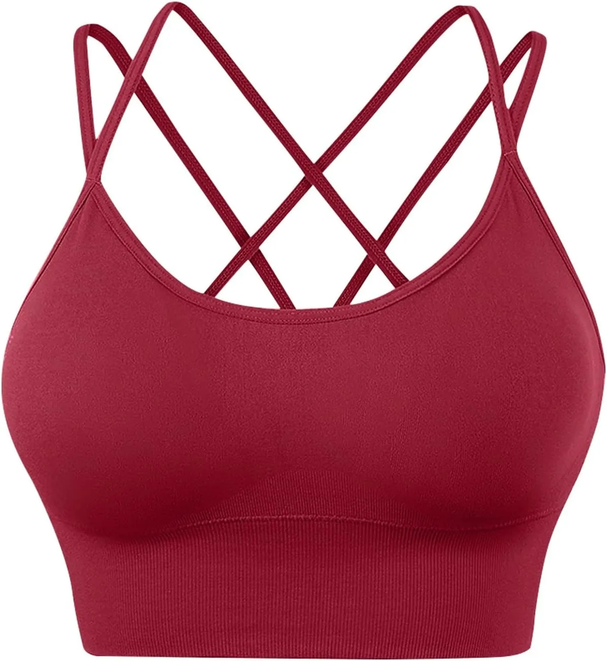 Womens Sports Bras Cross Back Workout Bras Quick Dry Shockproof Running Fitness Bra for Yoga Fitness