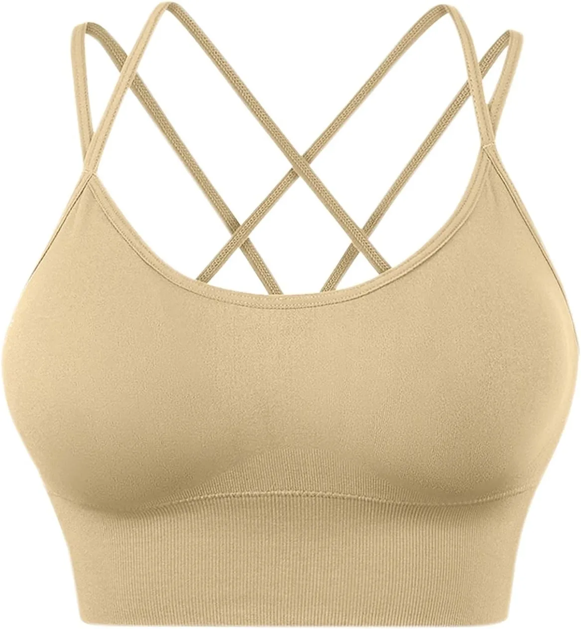Womens Sports Bras Cross Back Workout Bras Quick Dry Shockproof Running Fitness Bra for Yoga Fitness