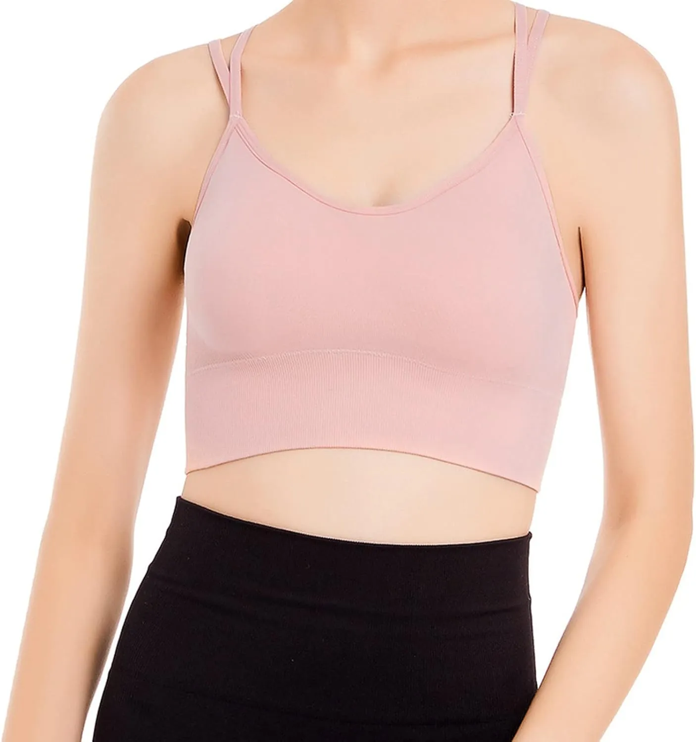 Womens Sports Bras Cross Back Workout Bras Quick Dry Shockproof Running Fitness Bra for Yoga Fitness