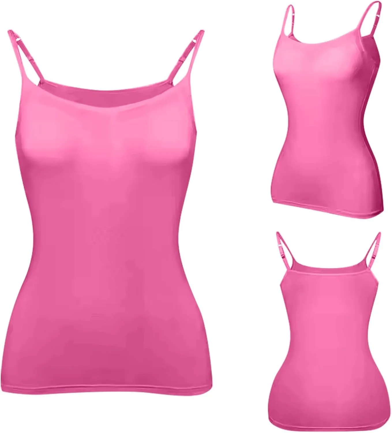 Womens Summer Tank Top Camisole with Bottom and Chest Pad Sexy Oversized Athletic Underwear Built in Bra