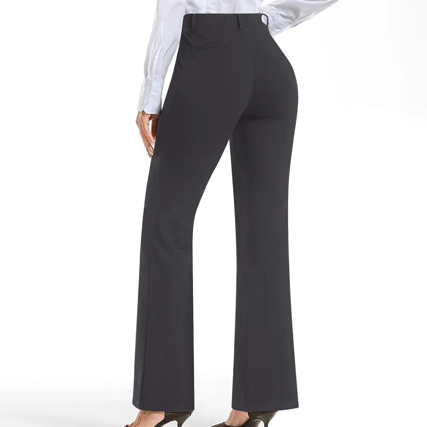 Womens Work Pants Business Casual Dress Pants Bootcut Trousers Pants with Pockets Ladies High Waisted Pants