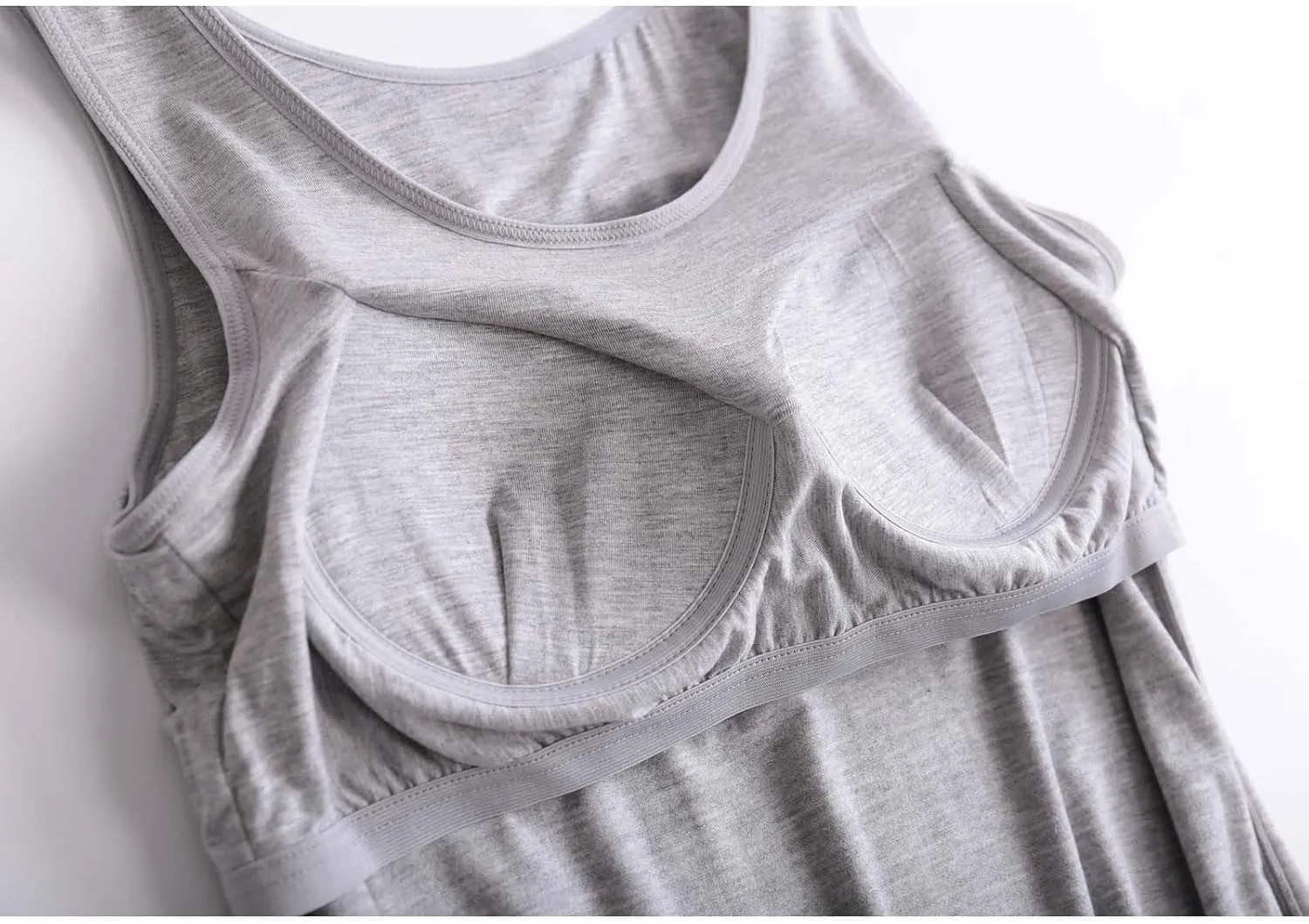Workout Tank Tops for Women with Built in Bra U Neck Basic Camisole Comfort Summer Active Underwear Crop Tops Padded