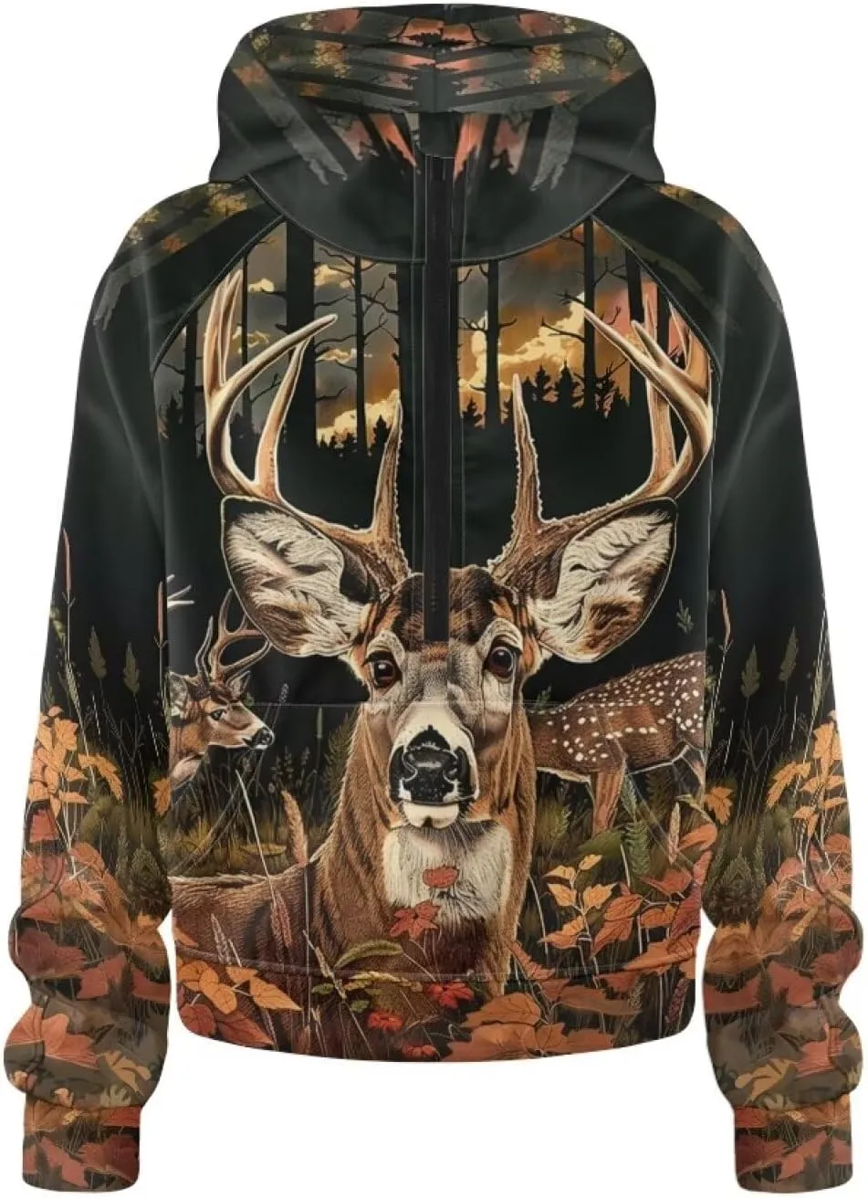 Xpyiqun Zipper Hoodies Y2K Long Sleeve Oversized Sweatshirts Graphic Zip Up Hoodie for Women Crop Pullover Fall Jackets