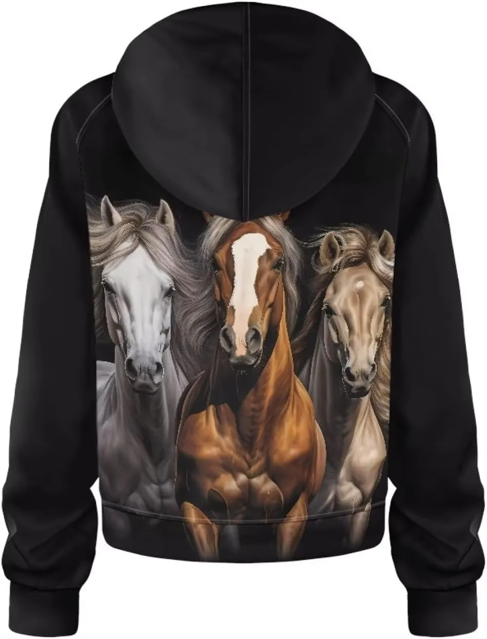 Xpyiqun Zipper Hoodies Y2K Long Sleeve Oversized Sweatshirts Graphic Zip Up Hoodie for Women Crop Pullover Fall Jackets