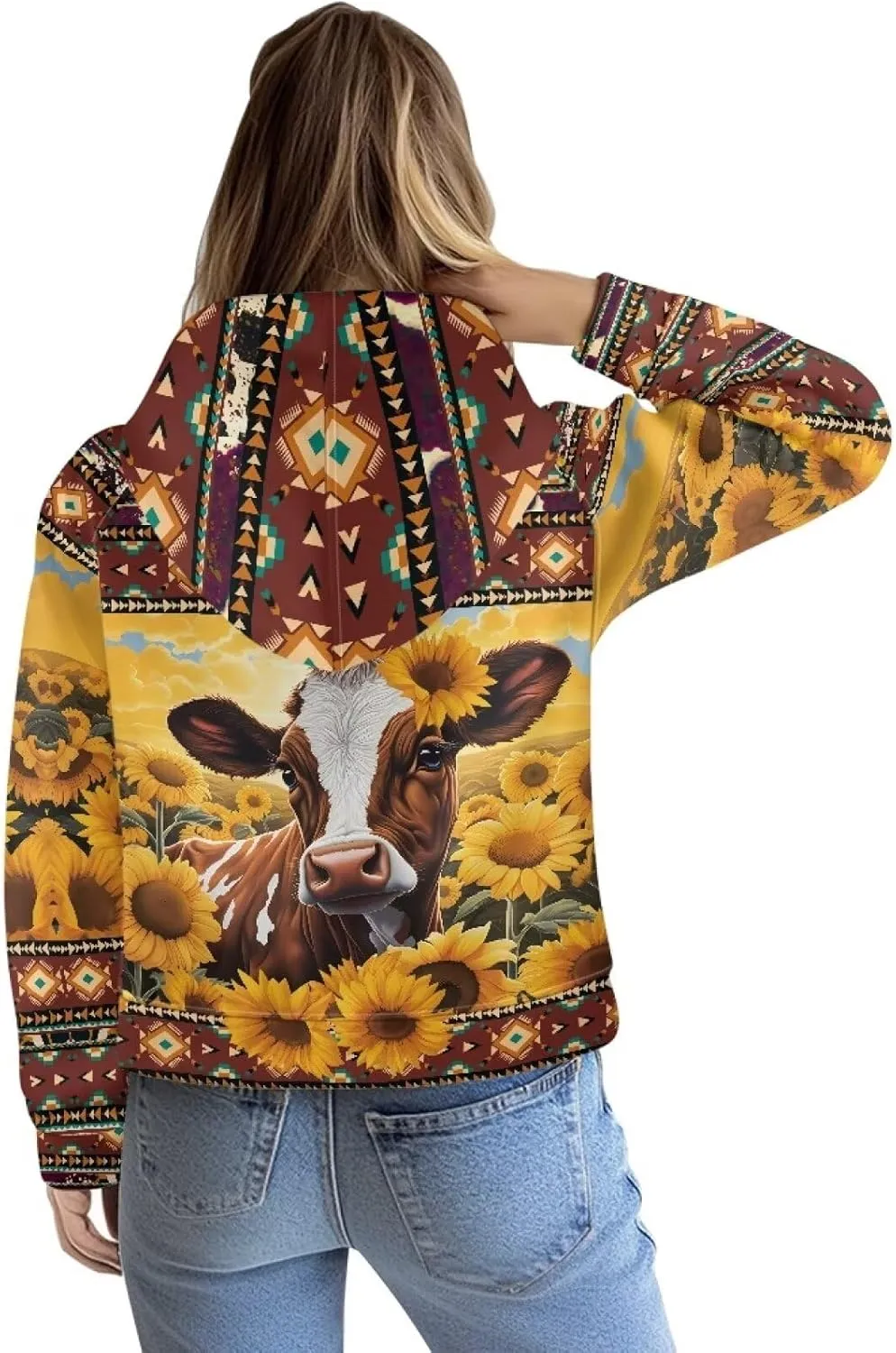 Xpyiqun Zipper Hoodies Y2K Long Sleeve Oversized Sweatshirts Graphic Zip Up Hoodie for Women Crop Pullover Fall Jackets