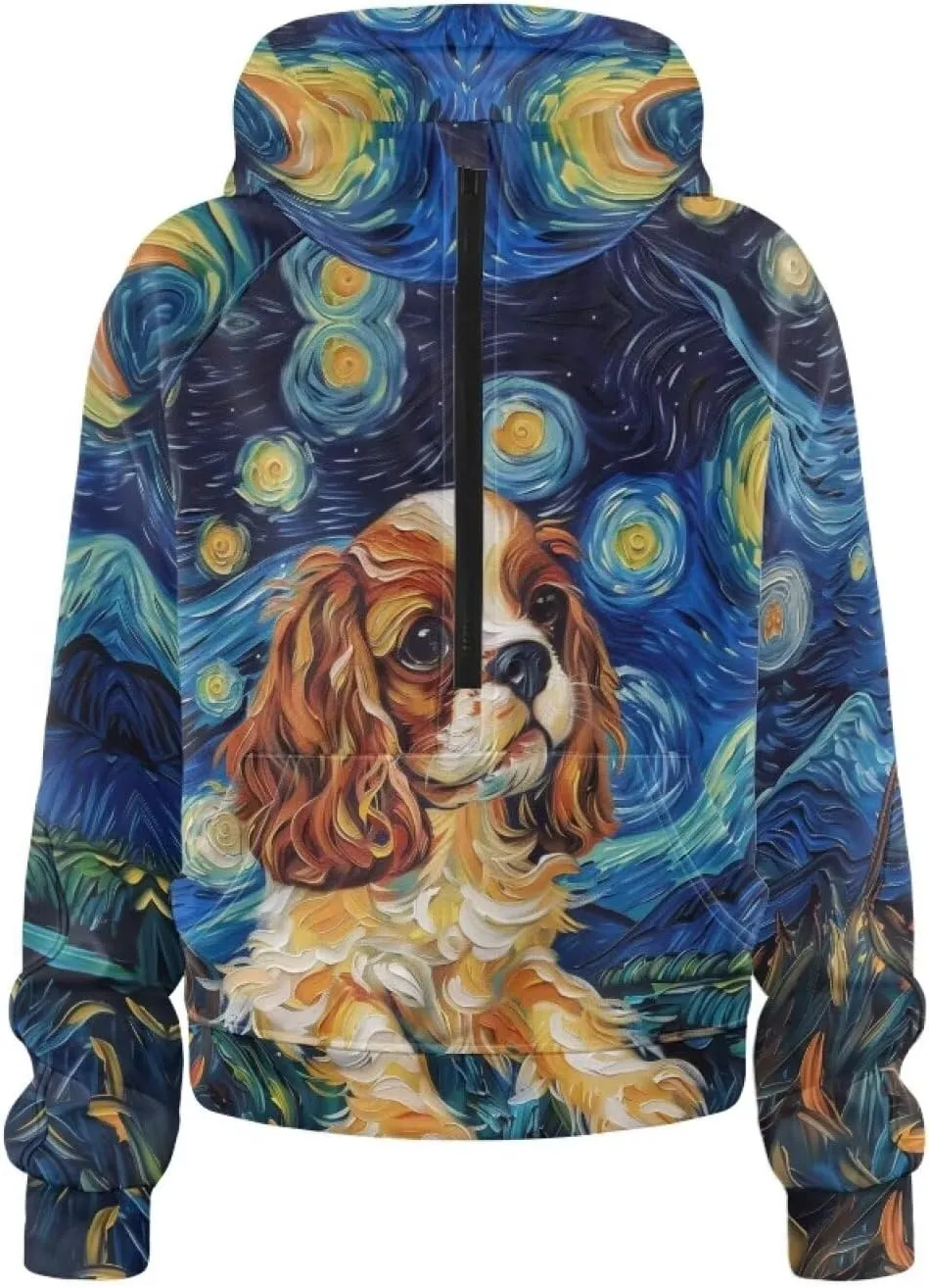 Xpyiqun Zipper Hoodies Y2K Long Sleeve Oversized Sweatshirts Graphic Zip Up Hoodie for Women Crop Pullover Fall Jackets