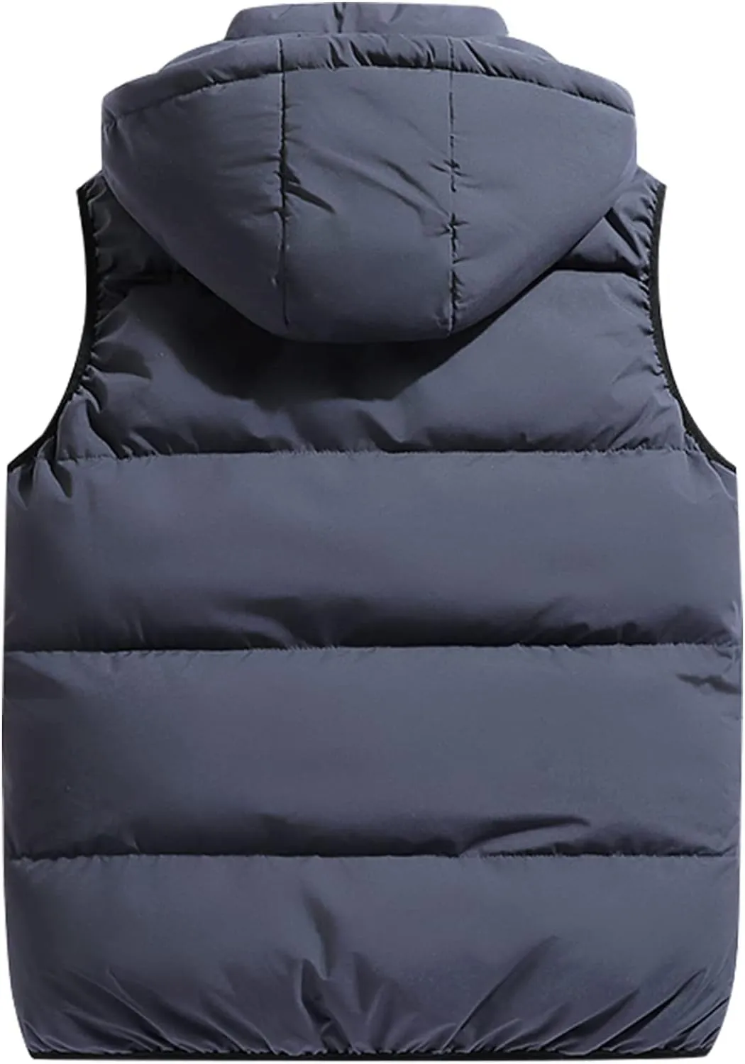 Ymosrh Mens Casual Winter Vest Lightweight Water Resistant Quilted Hooded Puffer Vest Jacket Fall Coat with Hood, S-2XL