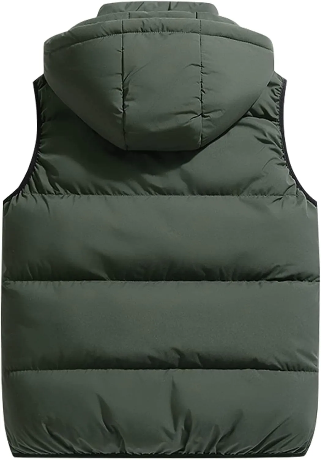 Ymosrh Men's Outerwear Vests Quilted Winter Vest Thicken Sleeveless Jacket With Hood Coats Puffer Vests, S-2XL