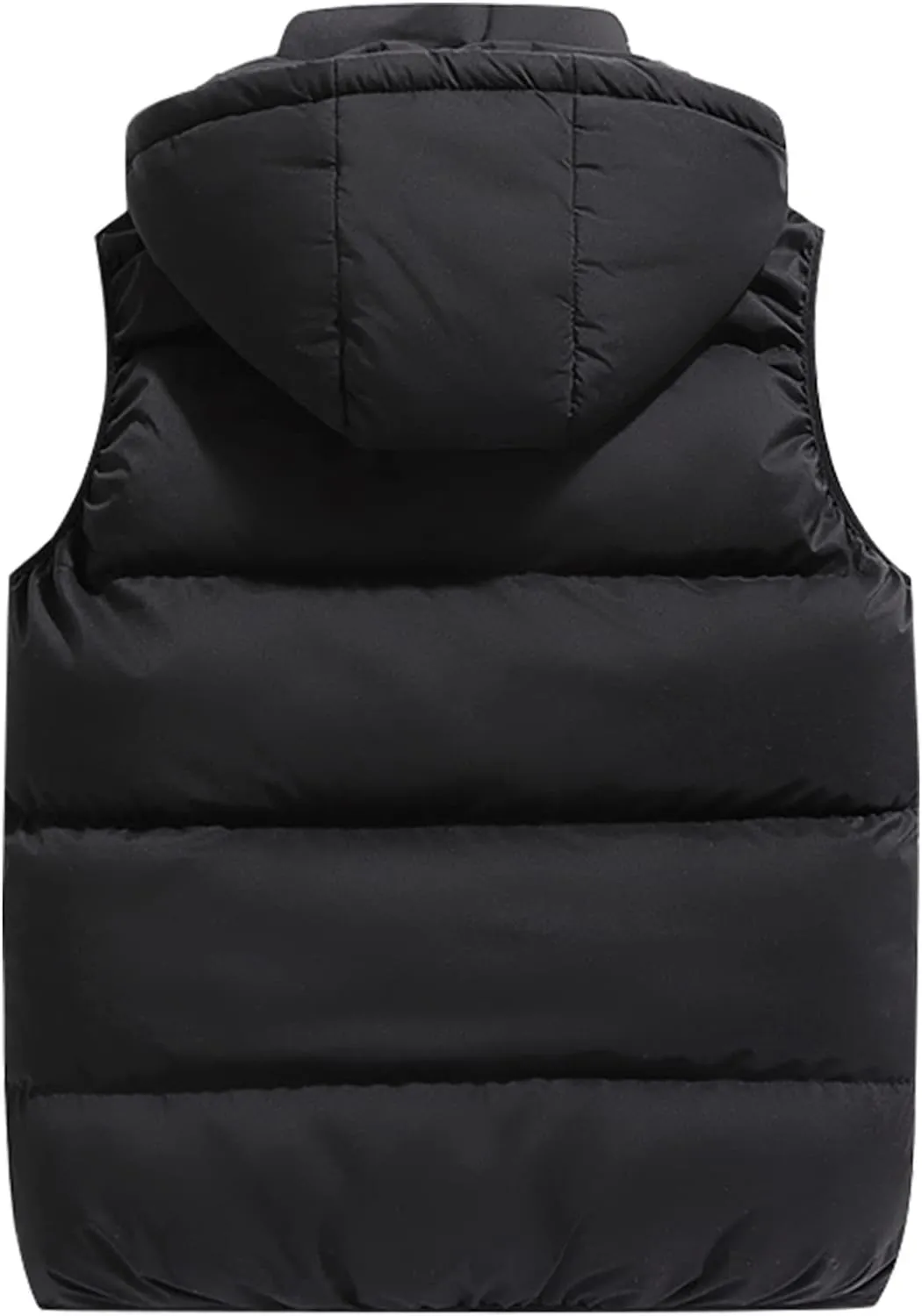 Ymosrh Men's Outerwear Vests Quilted Winter Vest Thicken Sleeveless Jacket With Hood Coats Puffer Vests, S-2XL