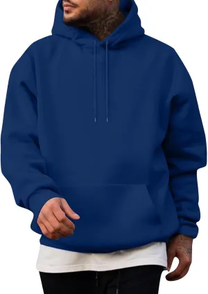 Ymosrh Men's Sports Hoodies Fashion Sweatshirt Long Sleeve Casual Hooded Sweatshirts Pullover Streetwear Hoodie, M-4XL