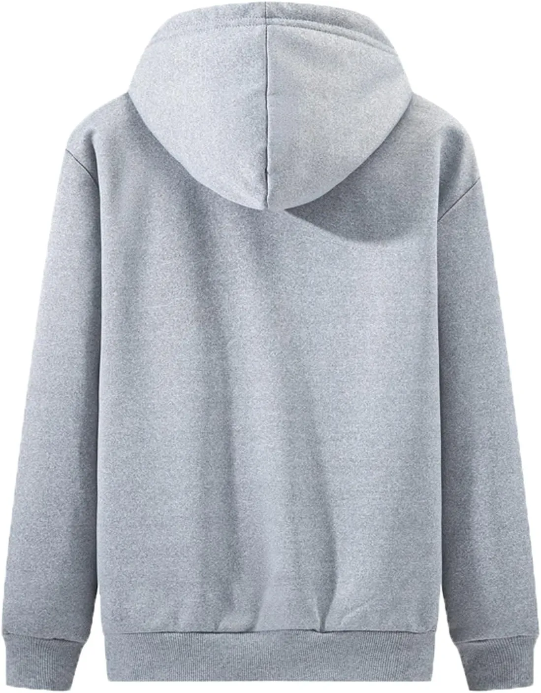 Ymosrh Men's Sweatshirts Casual Zip Up Hoodie Drawstring Long Sleeve Fleece Lined Hooded Sweatshirt, M-4XL