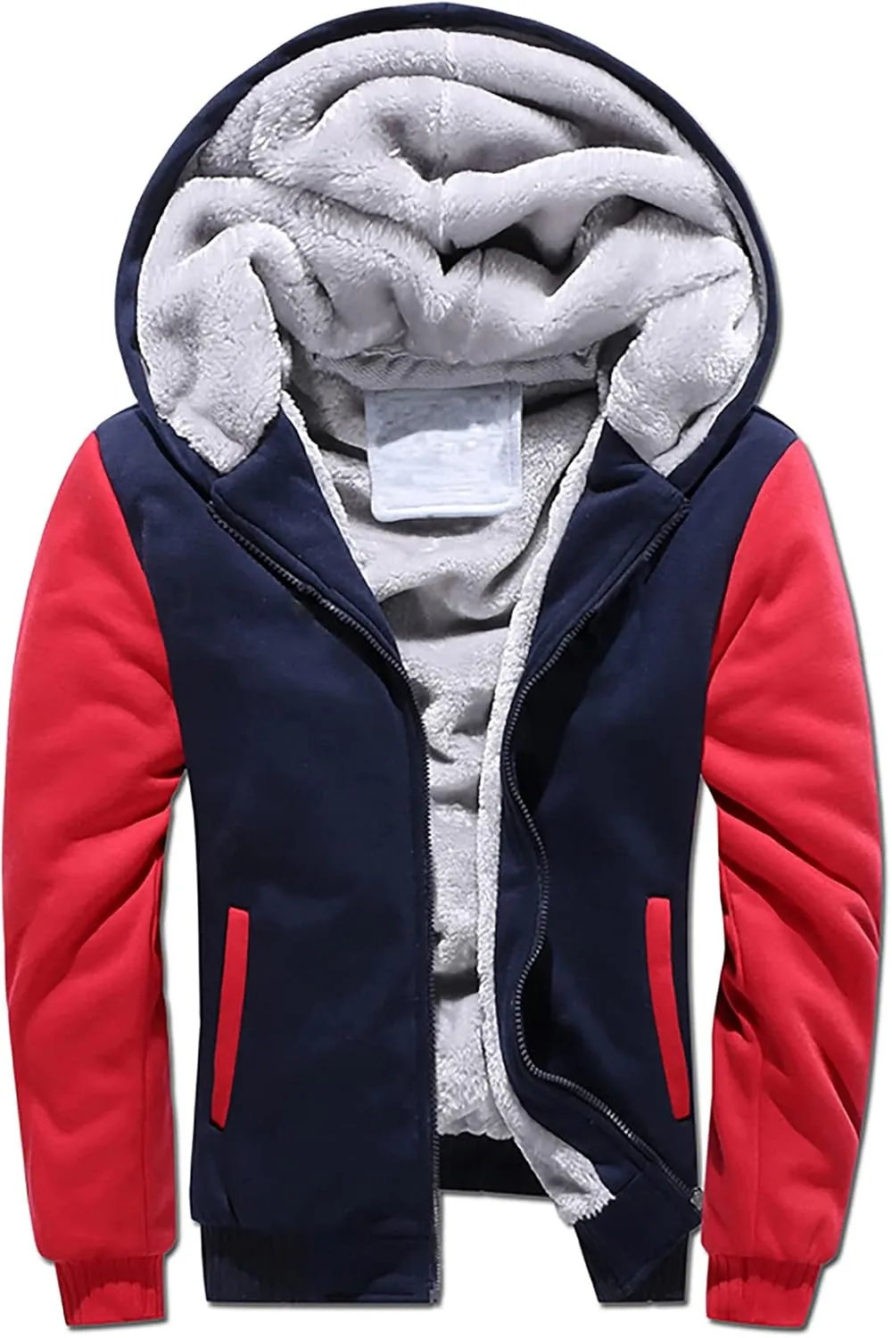 Ymosrh Mens Work Hoodies Zip Up Hoodie Fleece Lined Sweatshirt Long Sleeve Warm Hoodie Jacket Coat Pullover Hoodie, S-5XL