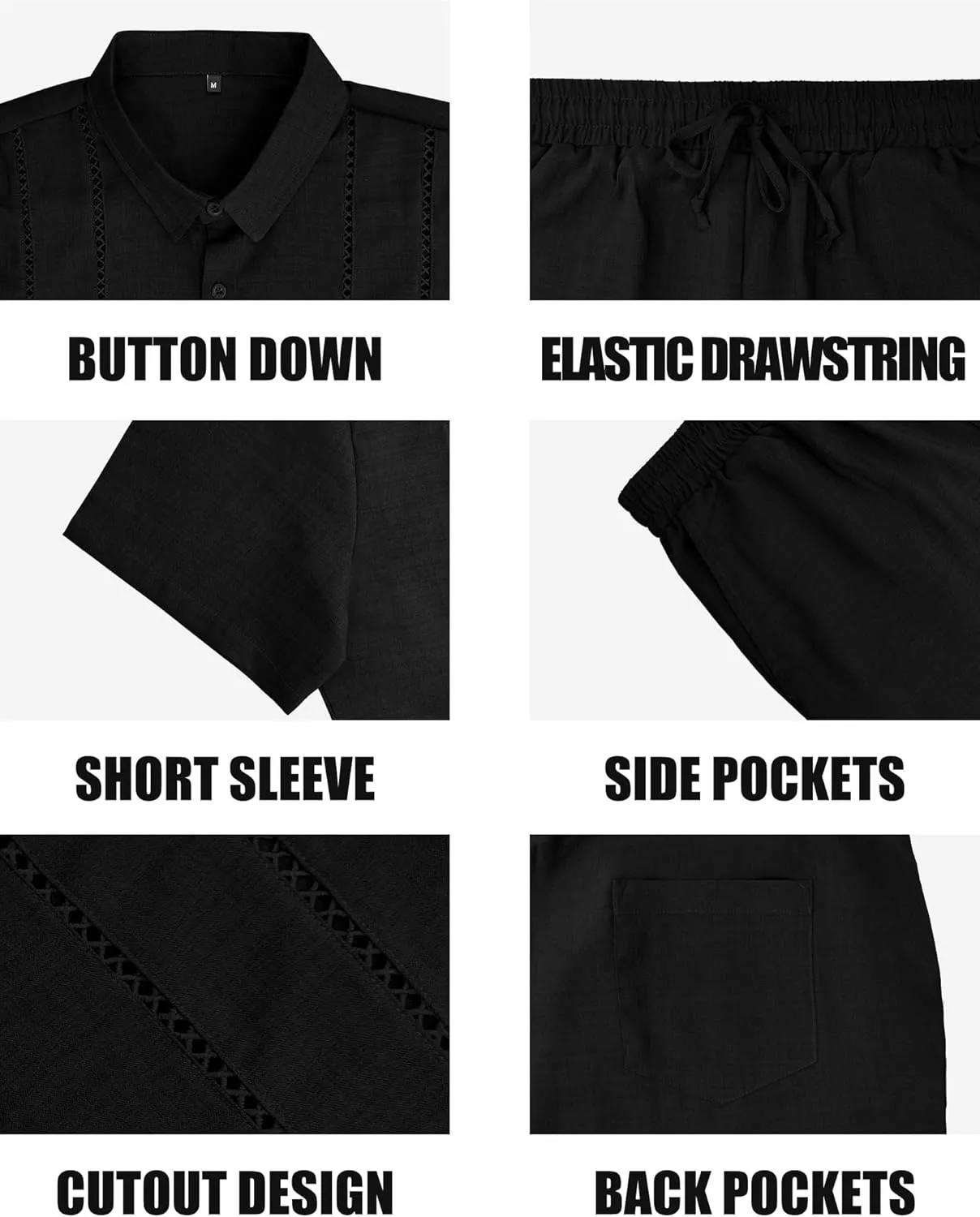 YTD Men's 2 Pieces Shirt Sets Short Sleeve Casual Button Down Hippie T-Shirts Shorts Sets Summer Fashion Beach Outfits
