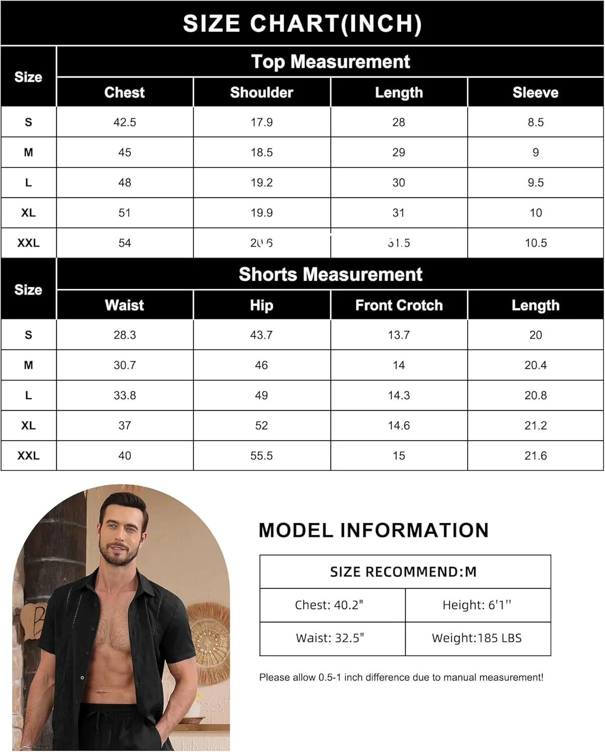 YTD Men's 2 Pieces Shirt Sets Short Sleeve Casual Button Down Hippie T-Shirts Shorts Sets Summer Fashion Beach Outfits