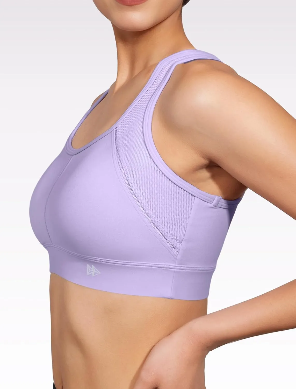 Yvette Yoga Bras Carving Series Racerback Sports Bras for Women Breathable and Soft Low Impact Workout Tops