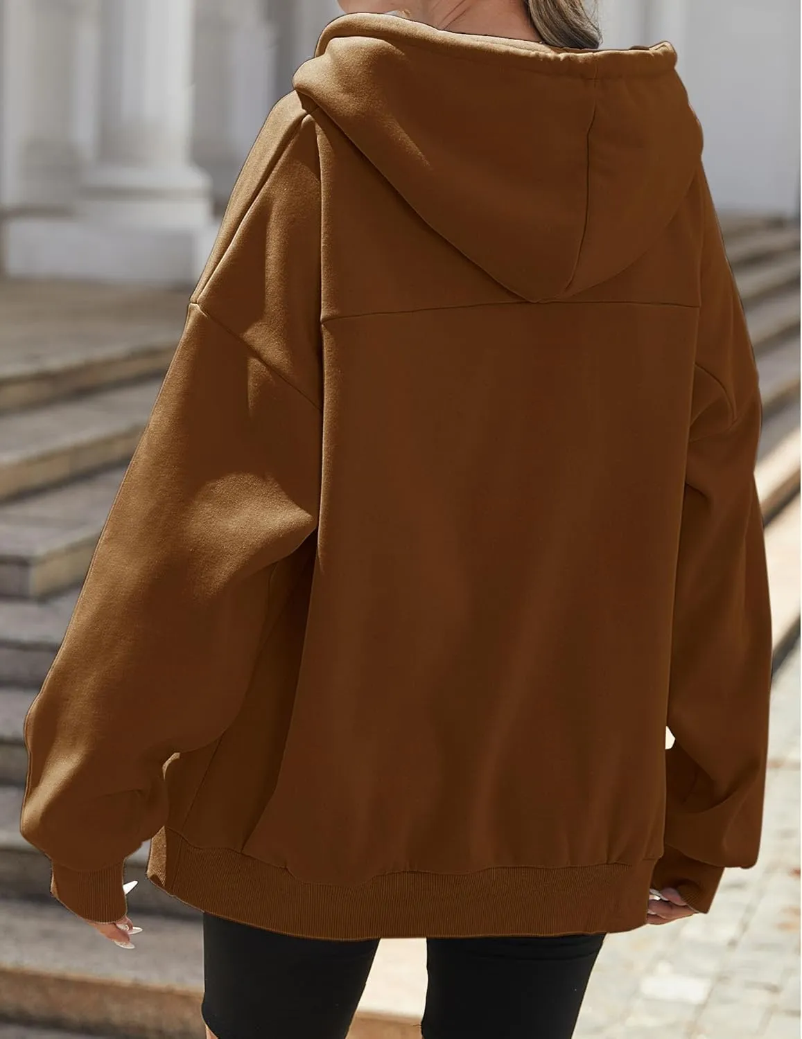 Zeagoo Women's Oversized Zip Up Hoodies Fleece Jacket Casual 2025 Fall Winter Sweatshirts Y2K Hoodies