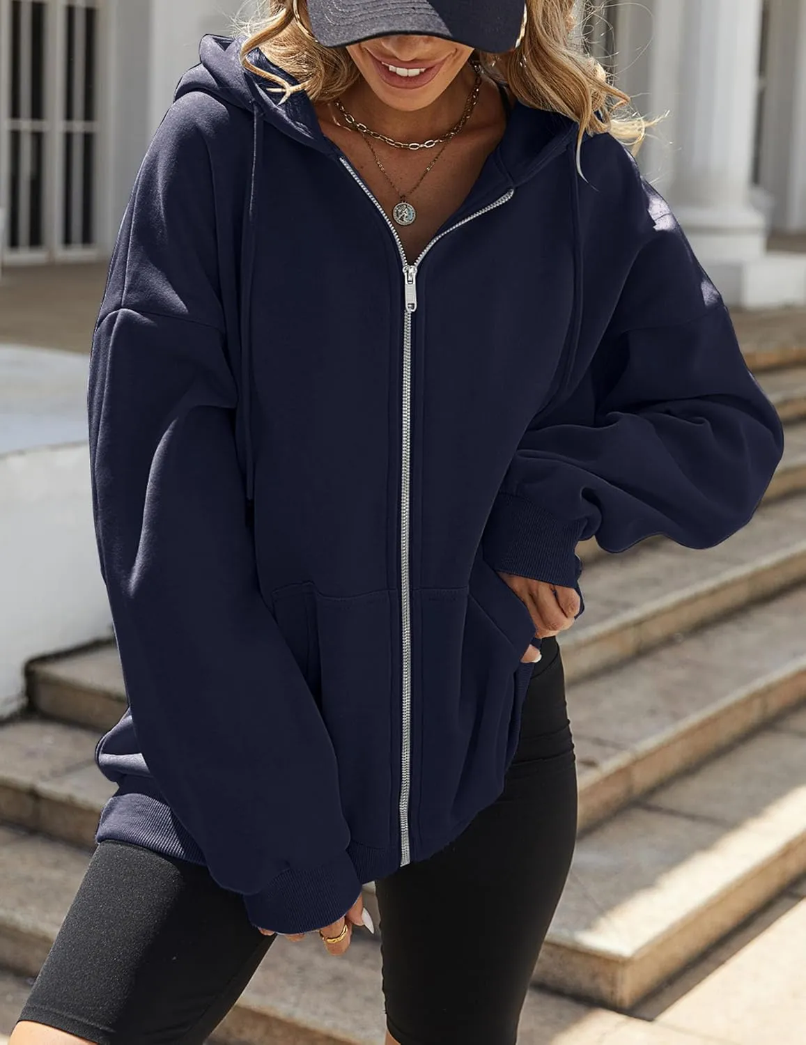 Zeagoo Women's Oversized Zip Up Hoodies Fleece Jacket Casual 2025 Fall Winter Sweatshirts Y2K Hoodies