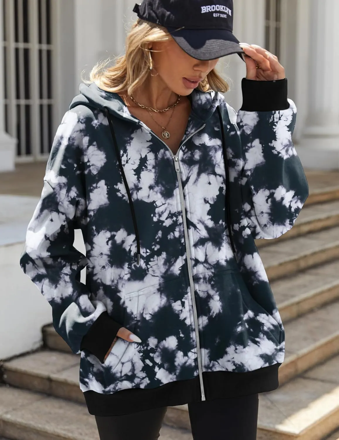 Zeagoo Women's Oversized Zip Up Hoodies Fleece Jacket Casual 2025 Fall Winter Sweatshirts Y2K Hoodies