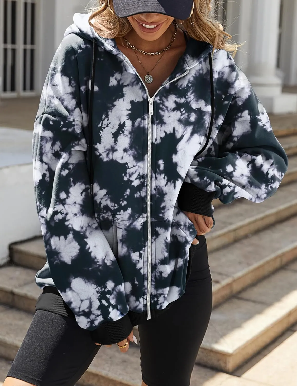 Zeagoo Women's Oversized Zip Up Hoodies Fleece Jacket Casual 2025 Fall Winter Sweatshirts Y2K Hoodies