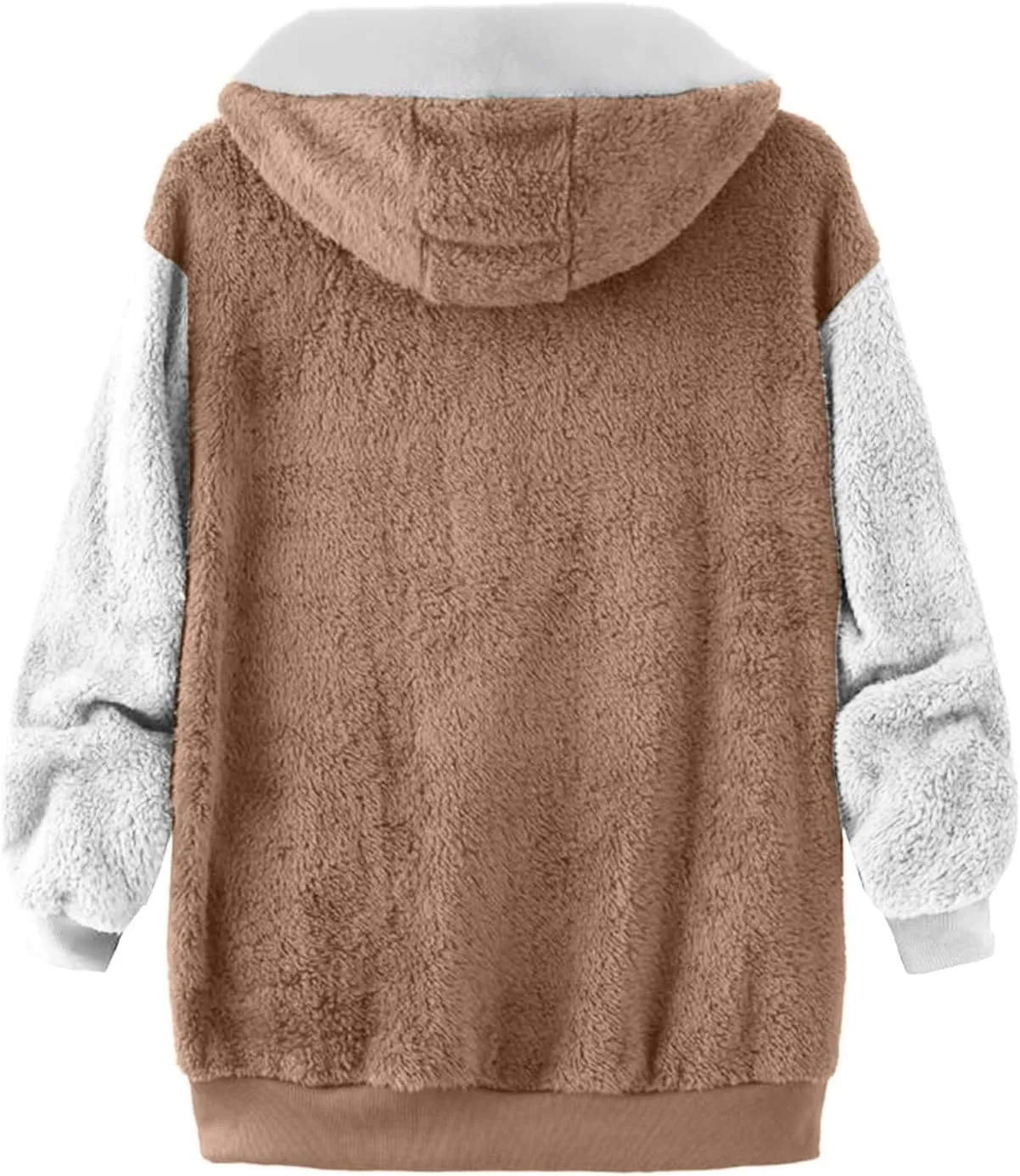 Zip Up Hoodies for Women 2023 Fall Fashion Solid Color Sweatershirt Pullover Tops Long Sleeve Warm Coat Furry Fleece Jacket